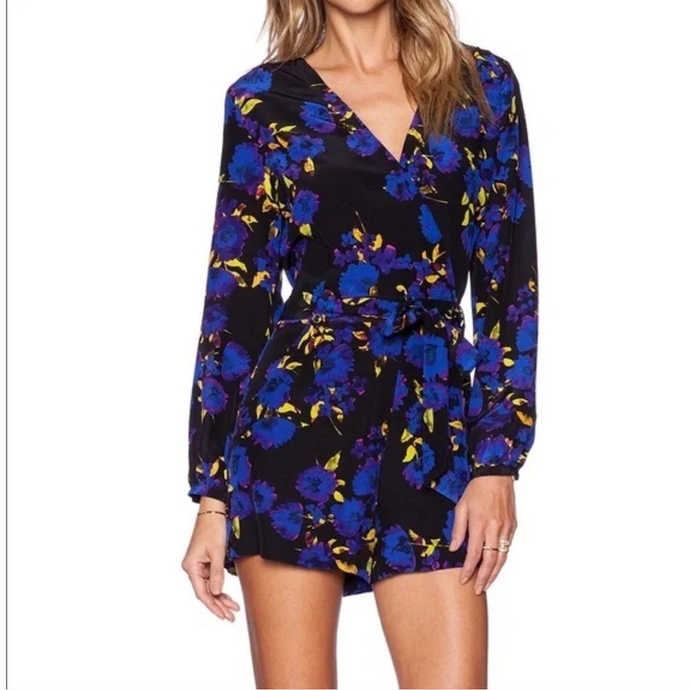 Yumi Kim Liz Romper in Midnight Carnation